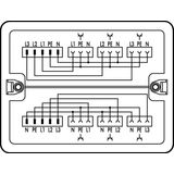 Distribution box Three-phase to single-phase current (400 V/230 V) 2 i