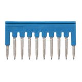 Short bar for terminal blocks 1 mmÂ² push-in plus models, 10 poles, blu XW5T0139D