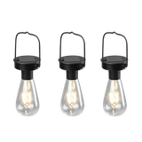 Campus solar pendant 3 pcs matt black dusk sensor