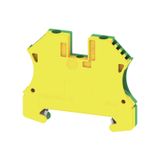 PE terminal WPE 4, Screw connection, 4 mm², Green/yellow, Weidmuller