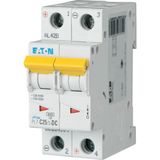 Miniature circuit breaker (MCB), 25 A, 2p, characteristic: C, DC