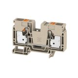 Feed-through terminal block, PUSH IN, 16 mm², 1000 V, 76 A, Number of 