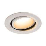 NUMINOS® MOVE DL L, Indoor LED recessed ceiling light white/white 2700K 55° rotating and pivoting