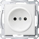 System M, M-Creativ socket-outlet w/o earth, transparant, glossy