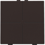 Fourfold push button for Niko Home Control, dark brown coated