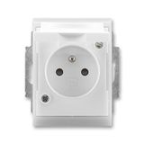 5598-2069 B Double socket outlet with earthing pins, with hinged lids, IP 44, for multiple mounting, with surge protection