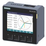 SENTRON PAC4220, Power Monitoring Device with color graphic TFT display PMD-III acc. to IEC61557-12 active energy class 0.2 (class 0.2S acc. to IEC62053-22)