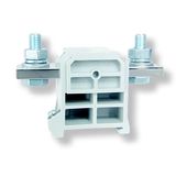 Rail-mounted screw terminal block ZSG1-70.0s grey