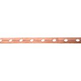 Copper busbar perforated, 20x3mm, 1m
