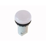 Indicator light, RMQ-Titan, Flush, without light elements, For filament bulbs, neon bulbs and LEDs up to 2.4 W, with BA 9s lamp socket, white