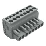 1-conductor female connector, angled CAGE CLAMP® 2.5 mm² gray