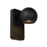 Lucide FAVORI - Wall spotlight - 1xGU10 - Black