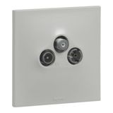 Urbano star TV/R/SAT socket in gray finish