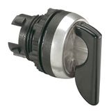 Osmoz illuminated long handle selector switch - 2 stay-put positions 45° - black