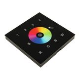 LED RF WiFi Controller Touch RGBW - 4 Zones - black