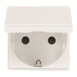 N2288.1 BL Socket outlet Schuko Protective contact (SCHUKO) with Hinged Lid White - Zenit
