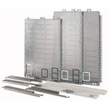 Mounting kit for fuse combination unit, covering multiple sections, section depth=600mm