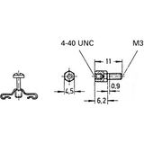 DSUB SCREW-LOCK FE UNC/M3 11mm