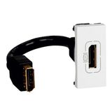 Arteor™ - Display port socket - preterminated - 1 module - White