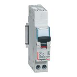 DX³6000 10kA automatic high inlet and low outlet U+N screw circuit breaker - 230V~ - 10A - curve C - 1 module