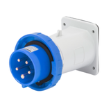 STRAIGHT FLUSH MOUNTING INLET - IP67 - 3P+E 32A 200-250V 50/60HZ - BLUE - 9H - SCREW WIRING