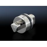 SZ Lock insert, version A, Die-cast zinc, 8 mm triangular, L: 27 mm