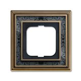 1721-843-500 Cover Frame Busch-dynasty® antique brass decor anthracite