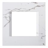 Cover frame 2M, stone white