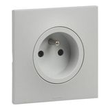 2P+E F/B socket with eclips Urbano screw terminals gray finish