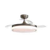 Aneto LED Ceiling Fan 45W 4900 Lm CCT Folding Blades Antique Brass