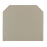 End and partition plate for terminals, End plate, 56 mm x 1.5 mm, dark