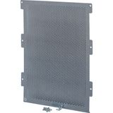 Microperforated mounting plate for 5-row flush-mounting (hollow-wall) compact distribution boards 36MU