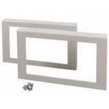 Plinth, side panels for HxD 200 x 300mm, grey, with cable duct cutout