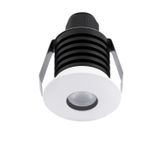 White Aluminium LED 1 Watt 104,8Lm 3 Volt 50Hz 3000K IP67 D: 3.7 H: 5.3 cm Cut Out: 3.2 cm