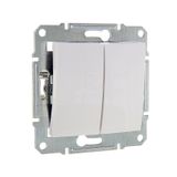 Sedna - 1pole 2-circuits switch - 10AX without frame white