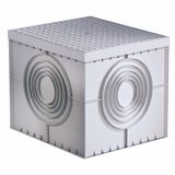 SQUARE ACCES CHAMBER 550X550X520 - FLAT KNOCKOUT BASE AND HIGH RESISTANCE LID
