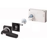 Door coupling rotary handle, 2 x lockable, black/gray