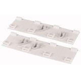 Blanking plate for 45 MM cut-outs, lockable, 2 x 10 SU, white