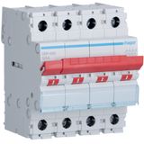 4-pole, 125A Modular Switch with Red Toggle