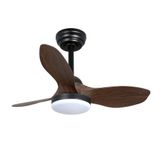 Stel Mini S Black+Wood Dim LED DC Ceiling Fan CCT 20W 1900Lm