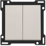 Finishing set for two-circuit switch, two-way switch + N.O. push butto