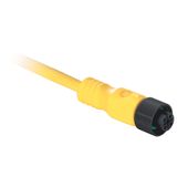Cordset, DC Micro M12, 5 Pin, Straight, Female, 10m, Yellow