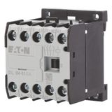 Contactor, 24 V DC, 3 pole, 380 V 400 V, 4 kW, Contacts N/C = Normally closed= 1 NC, Screw terminals, DC operation