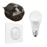 Connected Starter Pack Céliane with Netatmo: Plug/Play Gateway + Wireless Switch + Smart bulb E27 Classic/White