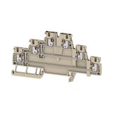 Multi-tier modular terminal, PUSH IN, 1.5 mm², 500 V, 15 A, Number of 