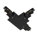 T-connector, for S-TRACK 3-phase mounting track, earth electrode outside left, black, DALI