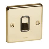 Synergy Authentic 1 gang 2-way push button - 10A- Glossy gold