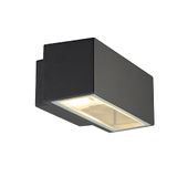 BOX R7S wall lamp up-down, max.80W, IP44, square, anthracite