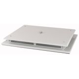 Top plate, ventilated, W=800mm, IP42, grey