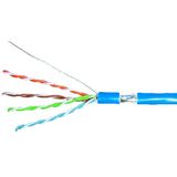 F/UTP Cable Cat.5e, 4x2xAWG24/1, PVC, Eca, blue, Box 305m